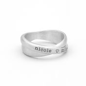 Crossing Paths Name Ring [Sterling Silver]