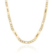 Curb Chain Men Name Necklace - 18K Gold Plated