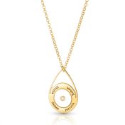 Floating Teardrop Diamond Name Necklace [18K Gold Plated]