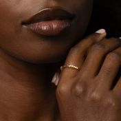 Starlight Name Diamond Ring Stack [14 Karat Gold]