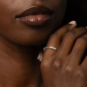 Starlight Name Diamond Ring Stack [Sterling Silver]