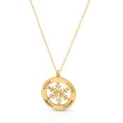 Personalized Snowflake Circle Necklace [18K Gold Plated]