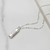 Eternity Bar Name Necklace [Sterling Silver]