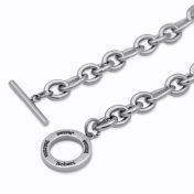 Eternity Circle Figaro Chain Necklace