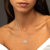 Evil Eye Map Necklace [Sterling Silver]