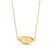 Evil Eye Map Necklace [14 Karat Gold]
