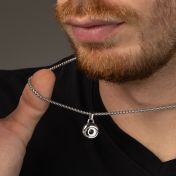 Evil Eye Engraved Necklace for Men