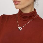Family Anchor Link Chain Name Necklace [Sterling Silver]