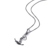 Family Anchor Necklace for Men - Sterling Silver 