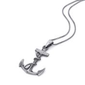 Family Anchor Necklace - Sterling Silver 