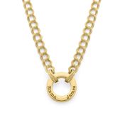 Family Circle Curb Chain Necklace [18K Rose Gold Plated]