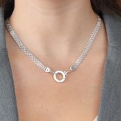 Emma Circle Necklace [Sterling Silver] - with Name Charms