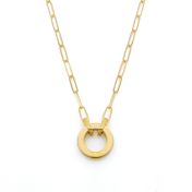 Arya Circle Link Chain Necklace [18K Gold Plated]