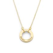 Family Circle Name Necklace - Classic Chain [14 Karat Gold]