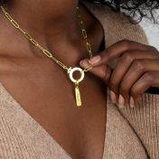 Emma Paperclip Necklace [18K Gold Plated]