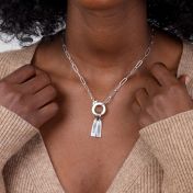 Vertical Bar Name Charm [Sterling Silver]