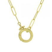Emma Paperclip Necklace [18K Gold Plated]