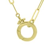 Emma Circle Link Chain Necklace [18K Gold Plated] - With Name Charms