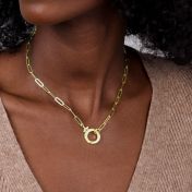 Emma Paperclip Necklace [18K Gold Plated]
