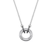 Family Circle Name Necklace - Rolo Chain [Sterling Silver]