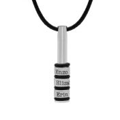 Family Circles Name Necklace for Men - Sterling Silver