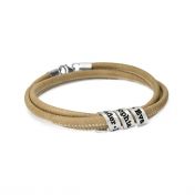 Family Name Bracelet - Tan Suede [Sterling Silver]