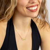 Family Hearts Link Chain Name Necklace [18K Gold Plated]