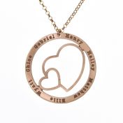 Name Necklace with Hearts [Rose Gold Plated]