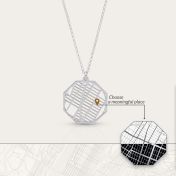 Tied Together Map Necklace [Sterling Silver]