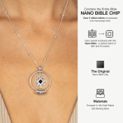 Familienbaum Namenskette mit Nano Bibel [Sterlingsilber]