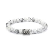 Bracelet Arbre Familial pour Femme avec Pierres de Howlite – Argent 925