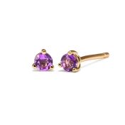 February Amethyst Birthstone Earrings [14 Karat Gold]