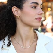 Figaro Kette mit Gravur [750er Gold Vermeil]