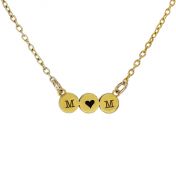 For Mom with Heart Necklace [Gold Plated]