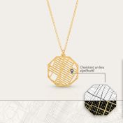Family Paths Map Necklace [18K Gold Plated]