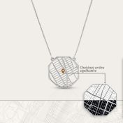Treasured Place Map Necklace [Sterling Silver]