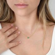 Genuine Emerald Necklace [18K Gold Vermeil]
