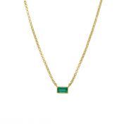 Genuine Emerald Necklace [18K Gold Vermeil]
