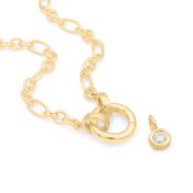 Eternity Circle Link Chain Necklace [18K Gold Vermeil] - with Moissanite