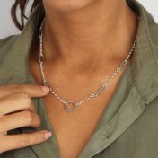 Grace Necklace With Large Name Charm [Sterling Silver]