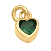 Green Heart Charm for Multi-Name Necklace [18K Gold Plated]