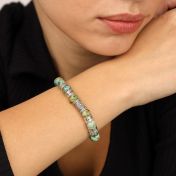 Compass Women Name Bracelet With Turquoise Stones [Sterling Silver]