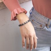 Bracelet Labradorite avec Prénoms pour Femme [Argent 925]