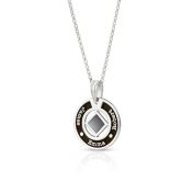 Heiligenschein Namen Halskette mit Nano Bibel [Sterlingsilber]