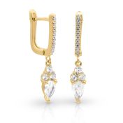 Harp Serenade Crystal Earrings [18K Gold Plated]