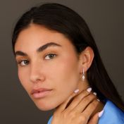 Harp Serenade Crystal Earrings [Sterling Silver]