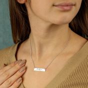 Talisa Heartbeat Bar Necklace [Sterling Silver]