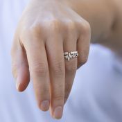 Talisa Beat Birthstone Ring [Sterling Silver]