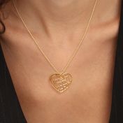 Collar Mapa del Corazón [Bañado en Oro de 18K]
