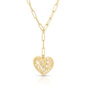 Ties of Heart Map Link Chain Necklace [18K Gold Plated]